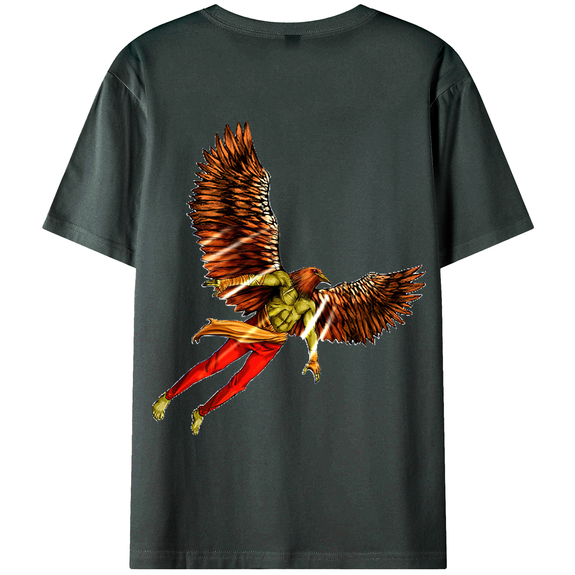 （画像用） 遊☆戯☆王 Yu-Gi-Oh! 綿100％ メンズ半袖Tシャツ（バックプリント） 通気性